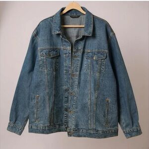 Vintage Ralph Lauren Polo faded denim MENS jean jacket 4XL black label Y2K 2000